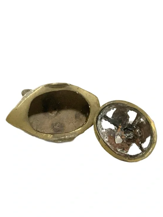 Japanese Bronze Incense Burner - Sailing Ship - Vintage - Picture 4 of 8